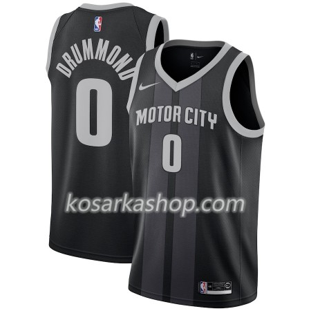 Dres Detroit Pistons Andre Drummond 0 Nike 2018-19 City Edition Crna Plava Swingman